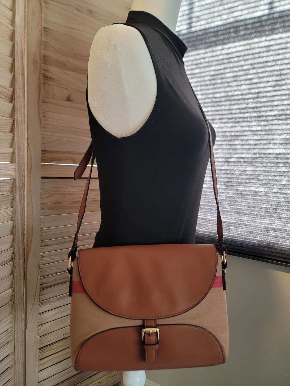 Burberry Check Canvas Henham Crossbody Bag